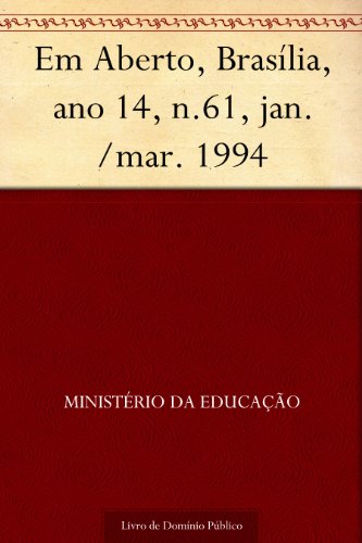Livro PDF Em Aberto Brasília ano 14 n.61 jan.-mar. 1994