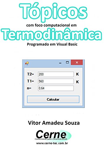 Livro PDF Tópicos com foco computacional em Termodinâmica Programado em Visual Basic