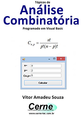 Livro PDF Tópicos de Análise Combinatória Programado em Visual Basic