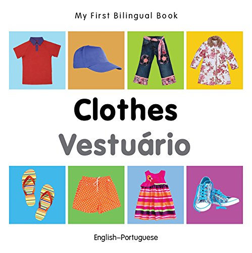 Livro PDF My First Bilingual Book–Clothes (English–Portuguese)