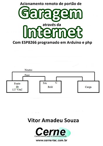 Capa do livro: Acionamento remoto de portão de Garagem através da Internet Com ESP8266 programado em Arduino e php - Ler Online pdf