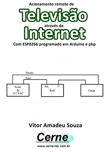 Livro PDF Acionamento remoto de Televisão através da Internet Com ESP8266 programado em Arduino e php