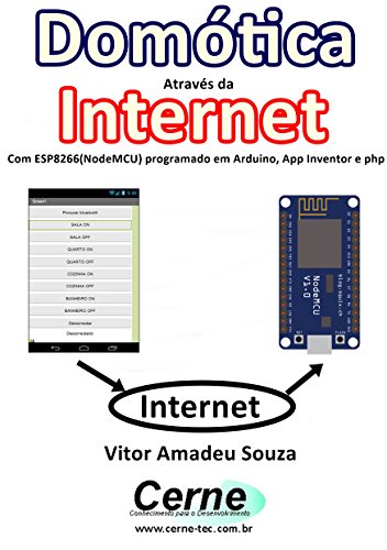 Livro PDF Domótica Através da Internet Com ESP8266(NodeMCU) programado em Arduino, App Inventor e php