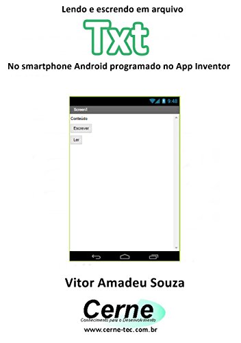 Livro PDF: Lendo e escrendo em arquivo Txt No smartphone Android programado no App Inventor