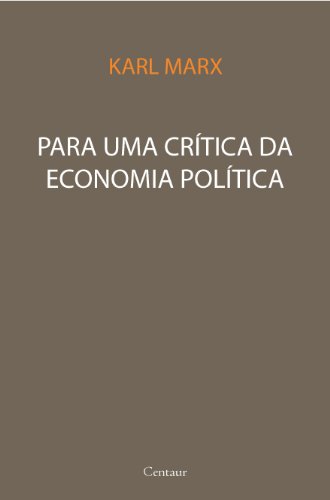 Capa do livro: Para uma Crítica da Economia Política - Ler Online pdf