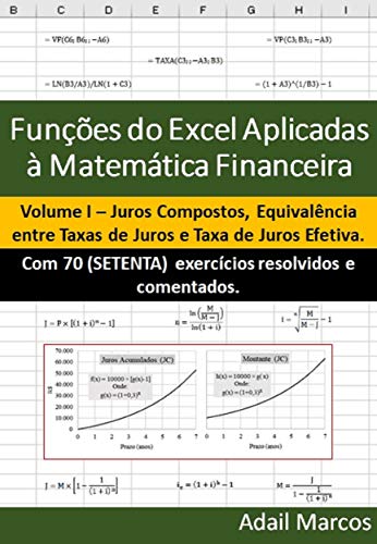 Livro PDF Funções do Excel Aplicadas à Matemática Financeira: Juros Compostos, Equivalência entre Taxas de Juros e Taxa de Juros Efetiva