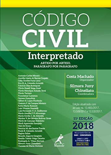 Capa do livro: Código Civil Interpretado. Artigo por Artigo, Parágrafo por Parágrafo 11a ed. 2018 - Ler Online pdf