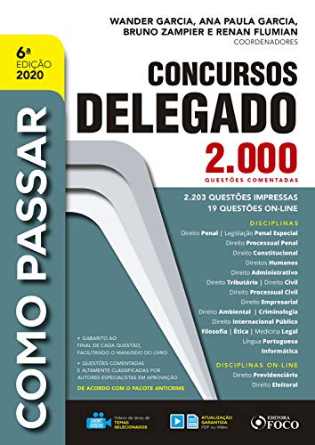 Capa do livro: Como passar concursos delegado: 2.000 questões comentadas - Ler Online pdf