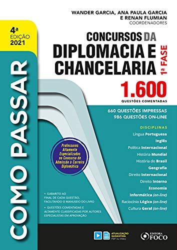 Capa do livro: Como passar concursos diplomacia e chancelaria: 1.600 questões comentadas – 1ª fase - Ler Online pdf