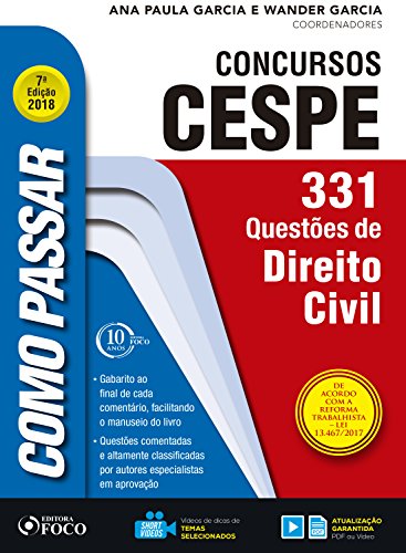 Capa do livro: Como passar em concursos CESPE: direito civil: 331 questões de direito civil - Ler Online pdf