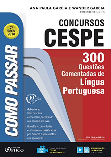 Livro PDF Como passar em concursos CESPE: língua portuguesa: 300 questões comentadas de língua portuguesa