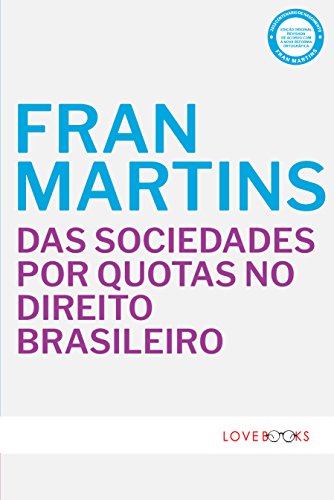 Capa do livro: Das Sociedades por Quotas no Direito Brasileiro - Ler Online pdf