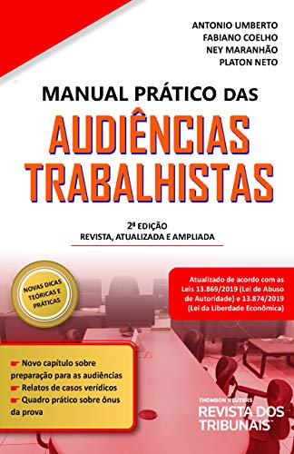 Capa do livro: Manual Prático das Audiências Trabalhistas - Ler Online pdf