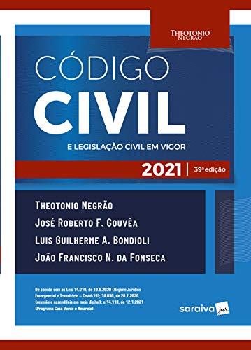 Capa do livro: Código Civil e Legislação Civil em Vigor – 39ª Edição 2021 - Ler Online pdf