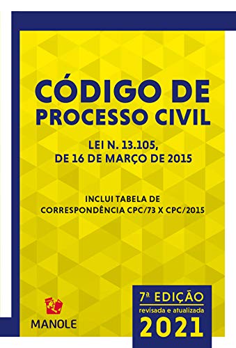 Capa do livro: Código de Processo Civil : Lei n. 13.105, de 16 de março de 2015 7a ed. 2021 - Ler Online pdf