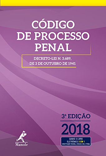 Capa do livro: Código de Processo Penal 3a ed. 2018 - Ler Online pdf
