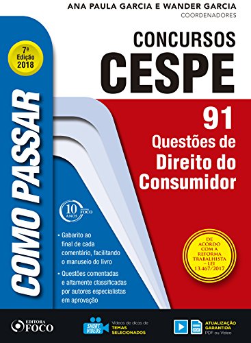Capa do livro: Como passar em concursos CESPE: direito do consumidor: 91 questões de direito do consumidor - Ler Online pdf
