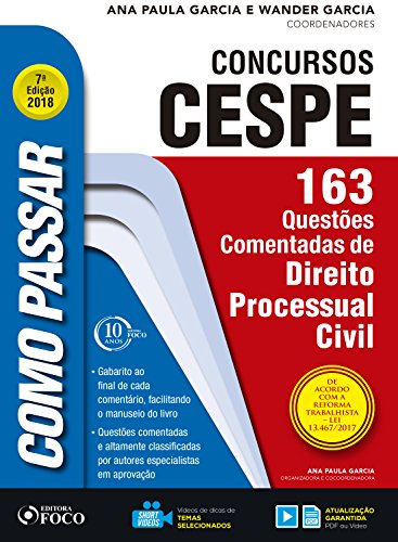 Capa do livro: Como passar em concursos CESPE: direito processual civil: 163 questões comentadas de direito processual civil - Ler Online pdf