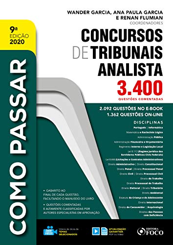 Livro PDF: Como passar em concursos de tribunais analista: 3.400 Questões comentadas – 2020