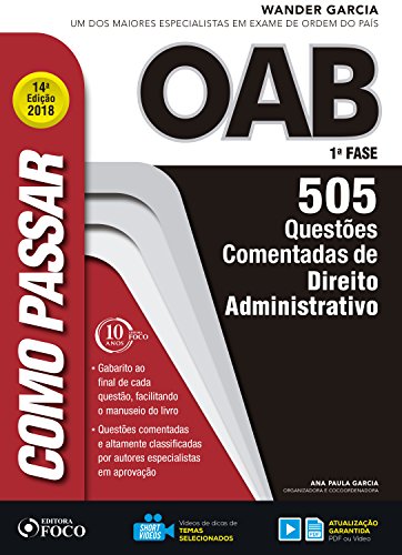 Capa do livro: Como passar na OAB 1ª Fase: direito administrativo: 505 questões comentadas - Ler Online pdf