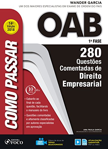 Livro PDF Como passar na OAB 1ª Fase: direito empresarial: 280 questões comentadas