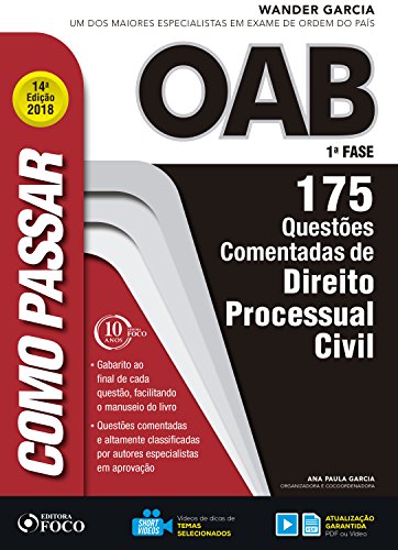 Livro PDF Como passar na OAB 1ª Fase: direito processual civil: 175 questões comentadas