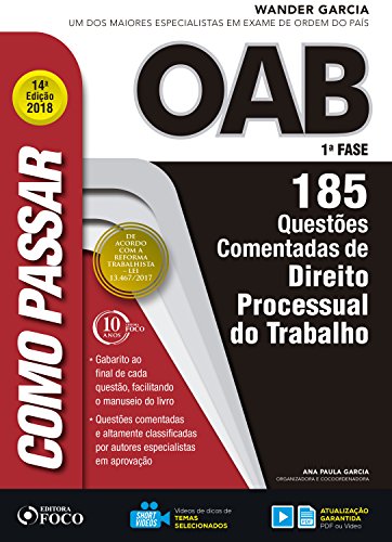 Livro PDF Como passar na OAB 1ª Fase: direito processual do trabalho: 185 questões comentadas