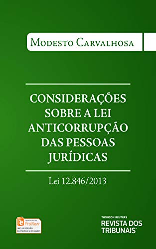 Capa do livro: Considerações Sobre a Lei Anticorrupção das Pessoas Jurídicas - Ler Online pdf