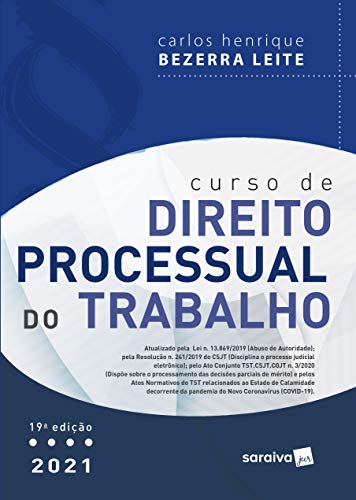 Capa do livro: Curso de Direito Processual Do Trabalho – 19 ª Edição 2021 - Ler Online pdf