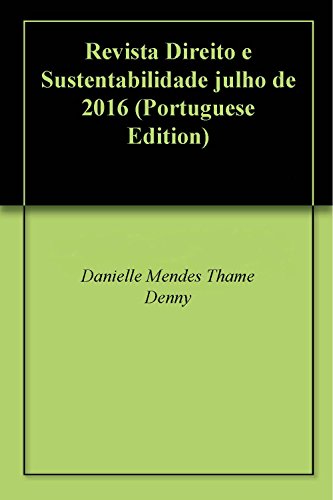 Livro PDF Revista Direito e Sustentabilidade julho de 2016