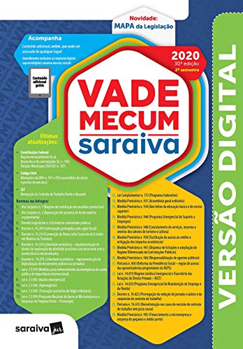 Livro PDF: Vade Mecum Saraiva – 30ª Edição – 2020 – 2º Semestre