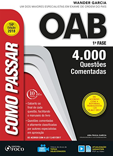 Livro PDF Como passar na OAB 1ª Fase: 4.000 questões comentadas