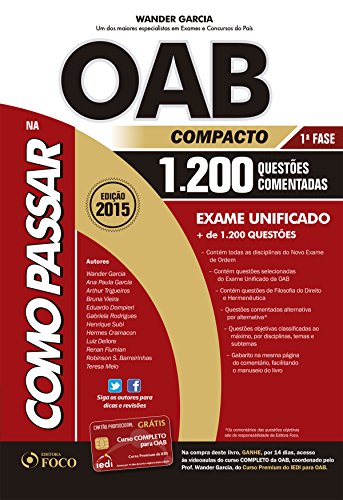 Capa do livro: Como Passar – OAB Compacto – 2015: 1.200 Questões Comentadas - Ler Online pdf
