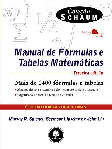 Livro PDF: Manual de Fórmulas e Tabelas Matemáticas (Schaum)