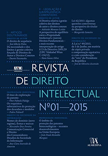 Capa do livro: Revista de Direito Intelectual n.º 1 – 2015 - Ler Online pdf