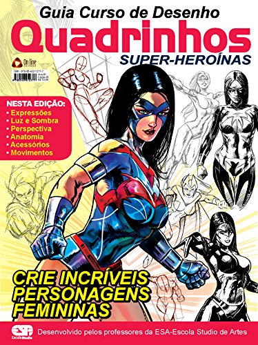 Capa do livro: Guia Curso de Desenho Quadrinhos Super-Heroínas - Ler Online pdf