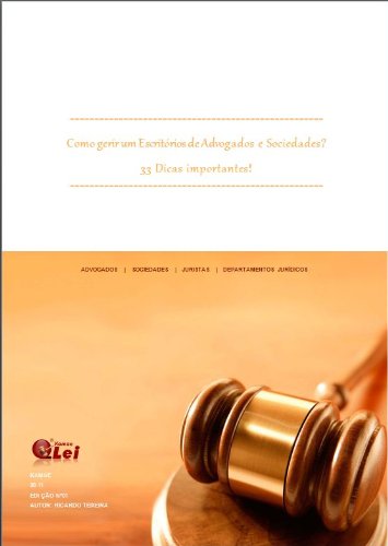 Capa do livro: Como gerir um Escritórios de Advogados e Sociedades? 33 Dicas importantes! - Ler Online pdf